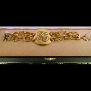 Juicy Couture Double Chain ID Bracelet in Gold